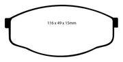 EBC 84-93 Toyota Pick-Up 1/2 Ton 2WD Greenstuff Front Brake Pads