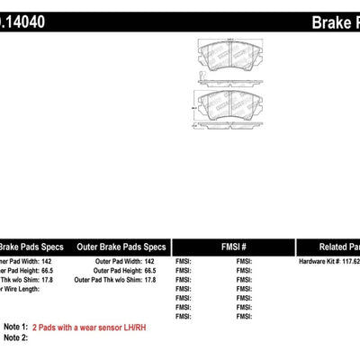 StopTech Performance Front Brake Pads 11-16 Chevy Caprice