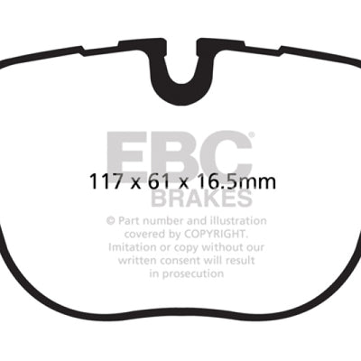 EBC 10-12 Land Rover Range Rover 5.0 Supercharged Yellowstuff Rear Brake Pads