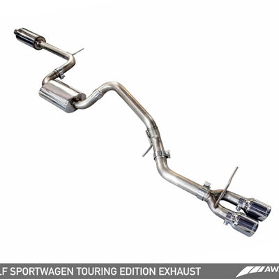 AWE Tuning VW MK7 Golf SportWagen Touring Edition Exhaust w/Chrome Silver Tips (90mm)