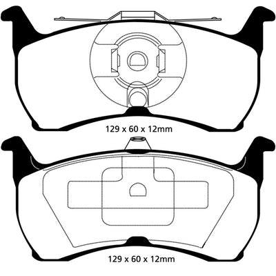 EBC 93-00 Aston Martin Virage 5.3 (PBR Caliper) Yellowstuff Rear Brake Pads