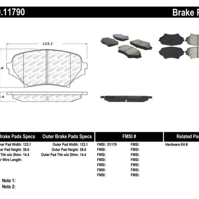 StopTech Performance 06-08 Mazda Miata MX-5 Front Brake Pads