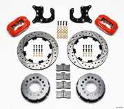 Wilwood Forged Dynalite P/S Rear Kit Drilled Red Chevy 12 Bolt-Spec 3.15in Bearing