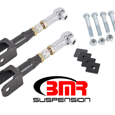 BMR 15-17 S550 Mustang Rear On-Car Adj. Rod Ends Toe Rods - Black Hammertone
