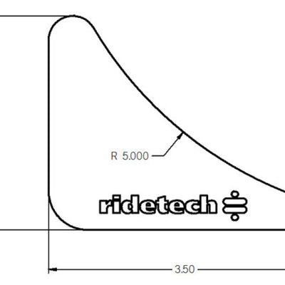 Ridetech Gusset 1/8in Mild Steel 2.75in x 3.5in