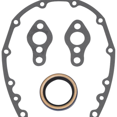 Edelbrock SBC Timing Cover Gasket And Oil Seal Kit