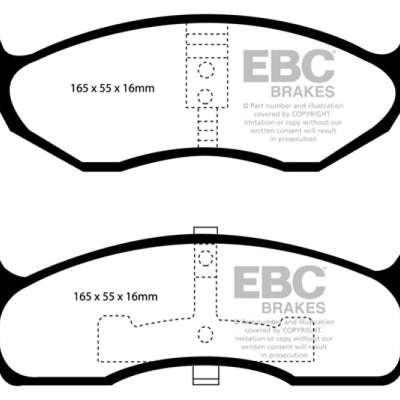 EBC 99-04 Chrysler 300M 3.5 Ultimax2 Front Brake Pads