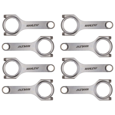 Manley Chevy Small Block LS/LT1 6.125in H Beam Connecting Rod Set w/ ARP2000 Bolts