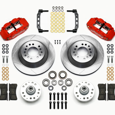 Wilwood Narrow Superlite 6R Front Hub & 1PC Rtr Kit 12.88in-Red 74-80 Pinto Disc Spindle only