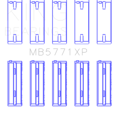 King Engine Bearings Hyundai G4KF Main Bearing Set - Size +0.25mm