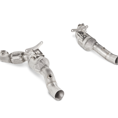 Akrapovic 16-17 Ferrari 488 GTB/488 Spyder Link Pipe Set w/ Cat (SS)