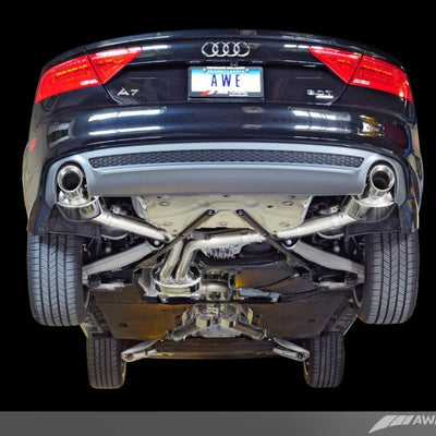 AWE Tuning Audi C7 A7 3.0T Touring Edition Exhaust - Dual Outlet Diamond Black Tips