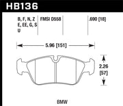 Hawk 92-99 BMW 318 Series / 01-07 325 Series / 98-00 328 Series Blue 9012 Race Front Brake Pads