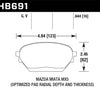 Hawk 06-14 Mazda MX-5 DTC-60 Race Front Brake Pads