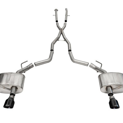 Corsa 2011-2025 Dodge Durango Xtreme 2.5in Cat-Back Dual Rear Exit w/ Single 4.5in Black PVD Tips