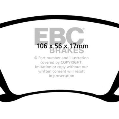 EBC 06-13 Audi A3 2.0 Turbo (Girling rear caliper) Greenstuff Rear Brake Pads