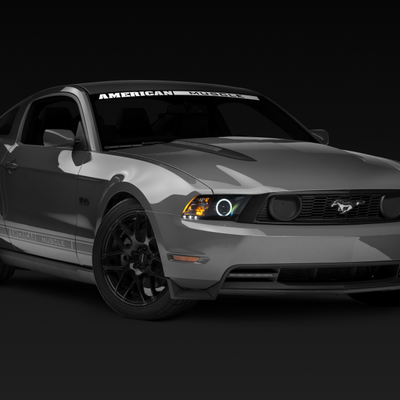 Raxiom 10-12 Ford Mustang w/ Headlights CCFL Halo Projector Headlights- Black Housing (Clear Lens)