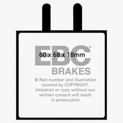 EBC 59-65 Aston Martin DB4 3.7 Convertible Greenstuff Front Brake Pads