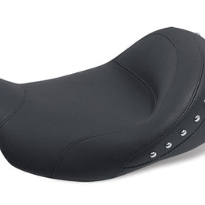 Mustang 08-21 Harley Electra Glide Std,Rd Glide,Rd King,Str Glide Touring Solo Seat w/Studs - Black