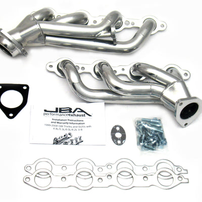 JBA 99-01 GM Truck 4.8L/5.3L LS w/o A.I.R. w/EGR 1-5/8in Primary Silver Ctd Cat4Ward Header