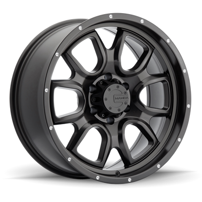 Mamba M19 17x9 5x127 ET-12 Matte Black w/ Drill Holes
