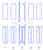 King Engine Bearings Ford V8 351ci 5.8L 16v Crankshaft Main Bearing Set (Set of 5)