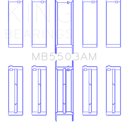 King Engine Bearings Ford V8 351ci 5.8L 16v Crankshaft Main Bearing Set (Set of 5)