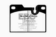 EBC 79-88 Porsche 924 2.0 Turbo Greenstuff Rear Brake Pads