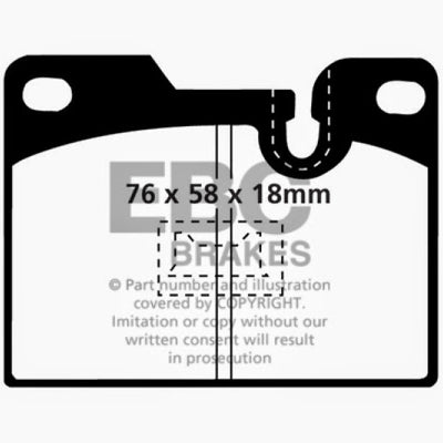 EBC 79-88 Porsche 924 2.0 Turbo Greenstuff Rear Brake Pads