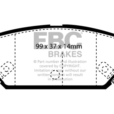 EBC 93-96 Eagle Summit 1.5 Greenstuff Rear Brake Pads