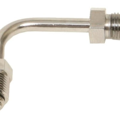 Russell Performance 3/8in-24 Inverted Flare to Male -3AN Steel Chrome 90 Degree Brake Line Fitting
