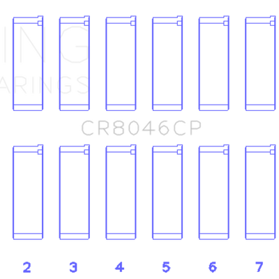 King Engine Bearings Porsche M 48.00 / M 48.50 (Size STD) Rod Bearing Set