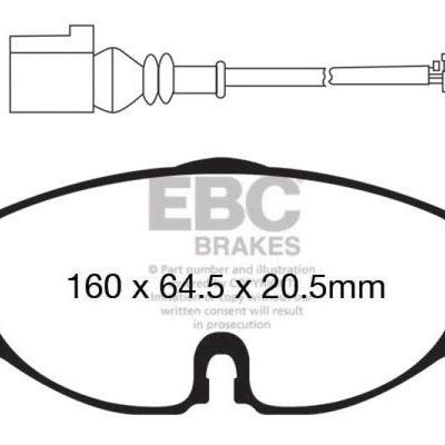 EBC 14+ Audi A3 1.8 Turbo Greenstuff Front Brake Pads
