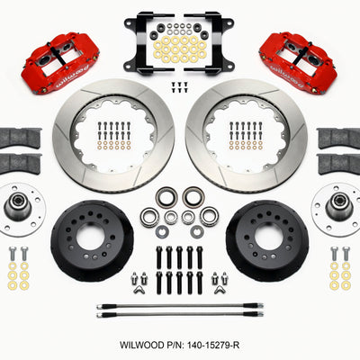 Wilwood Narrow Superlite 6R Front Hub Kit 14.00in Red 82-92 Camaro//Firebird