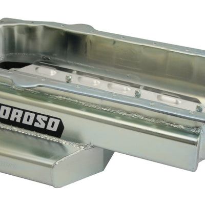 Moroso Pre-85 Chevrolet Small Block (w/Passenger Side Dipstick) Wet Sump 7qt 7-1/8in Steel Oil Pan