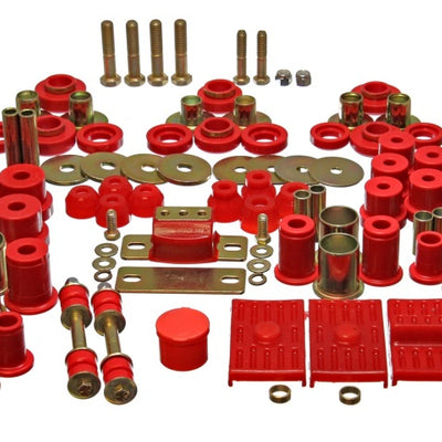 Energy Suspension 67-69 Chevrolet Camaro (w/multi leaf springs) Red Hyper-flex Master Bushing Set