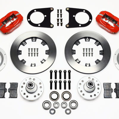 Wilwood Forged Dynalite Front Kit 12.19in Red 37-48 Ford Psgr. Car Spindle