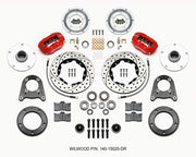 Wilwood Forged Dynalite-M Front Kit 10.75in Drilled Red 1950-1955 MG-TD/TF