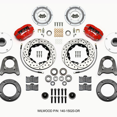 Wilwood Forged Dynalite-M Front Kit 10.75in Drilled Red 1950-1955 MG-TD/TF