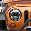 Raxiom 97-18 Jeep Wrangler TJ & JK 6-LED Headlights w/ Partial Halo- Blk Housing (Clear Lens)