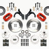 Wilwood Forged Dynalite Front Kit 11.00in Red 69-70 Impala Drum/Disc 69-82 Vette