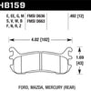 Hawk 94-05 Mazda Miata / 95-98 Mazda Protege (w/ Rear Disc Brakes) DTC-50 Race Rear Brake Pads