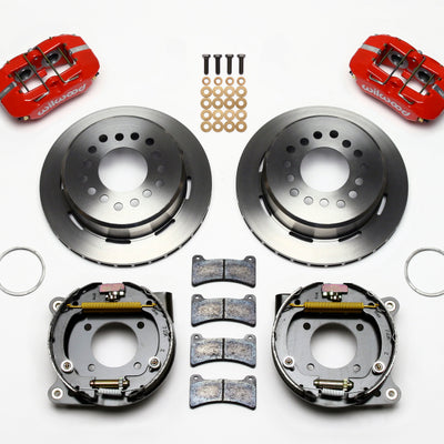 Wilwood Dynapro Low-Profile 11.00in P-Brake Kit - Red Chevy 12 Bolt 2.75in Off w/ C-Clips