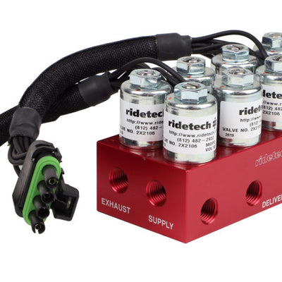 Ridetech RidePro 4-Way Solenoid / Air Valve Block Fittings Not Included