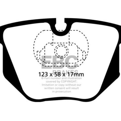 EBC 00-06 BMW X5 3.0 Greenstuff Rear Brake Pads