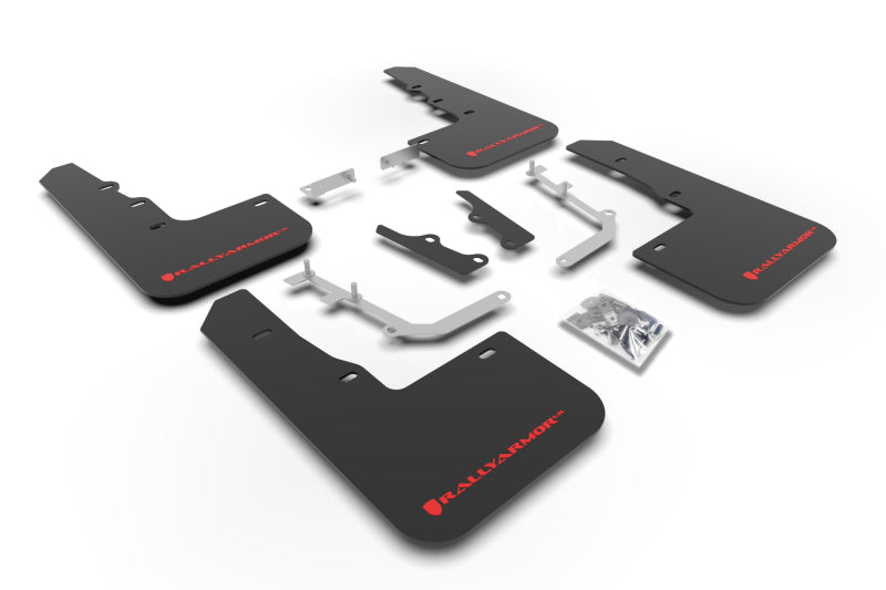 Rally Armor 20-26 Hyundai Venue Black Mud Flap Red Logo