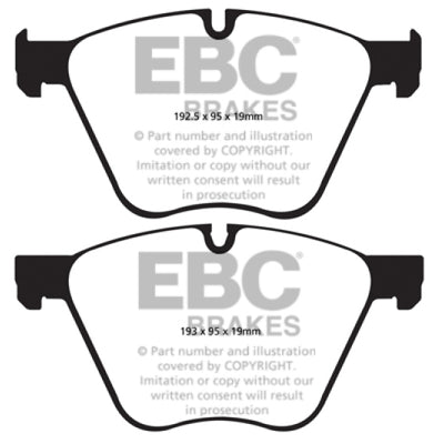 EBC 10-15 BMW X6 4.4 Twin Turbo Hybrid Redstuff Front Brake Pads