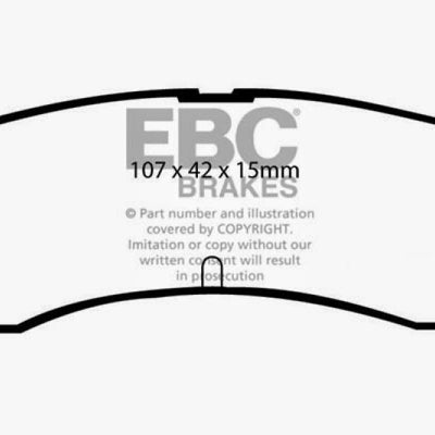 EBC 86-92 Toyota Corolla 1.6 Redstuff Rear Brake Pads