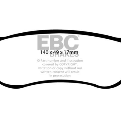 EBC 95-97 Ford Crown Victoria 4.6 (Phenolic PisTons) Redstuff Rear Brake Pads