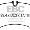 EBC 2016+ Porsche 911 (991/2 w/Cast Iron Rotors) 3.0TT Carrera Bluestuff Front Brake Pads